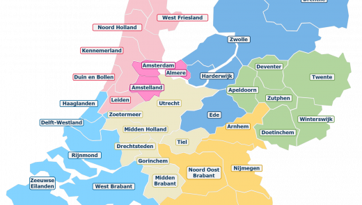 Regiokaart Nederland